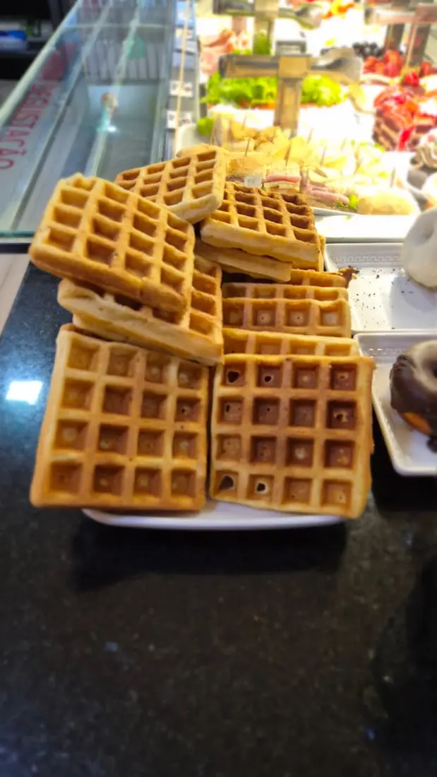 Waffles no balcão